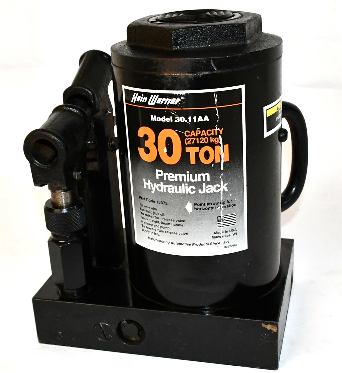 30 Ton Premium Hydraulic Hand Bottle Jack Model 30.11A